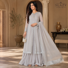 DESIGN CODE: Silver Noor Maxi Set