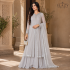 DESIGN CODE: Silver Noor Maxi Set