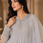 DESIGN CODE: Silver Noor Maxi Set