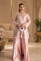DESIGN CODE: Blush Mirelle Flared Set TASSEL SILK
