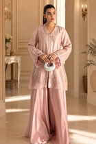 DESIGN CODE: Blush Mirelle Flared Set TASSEL SILK