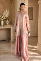 DESIGN CODE: Blush Mirelle Flared Set TASSEL SILK