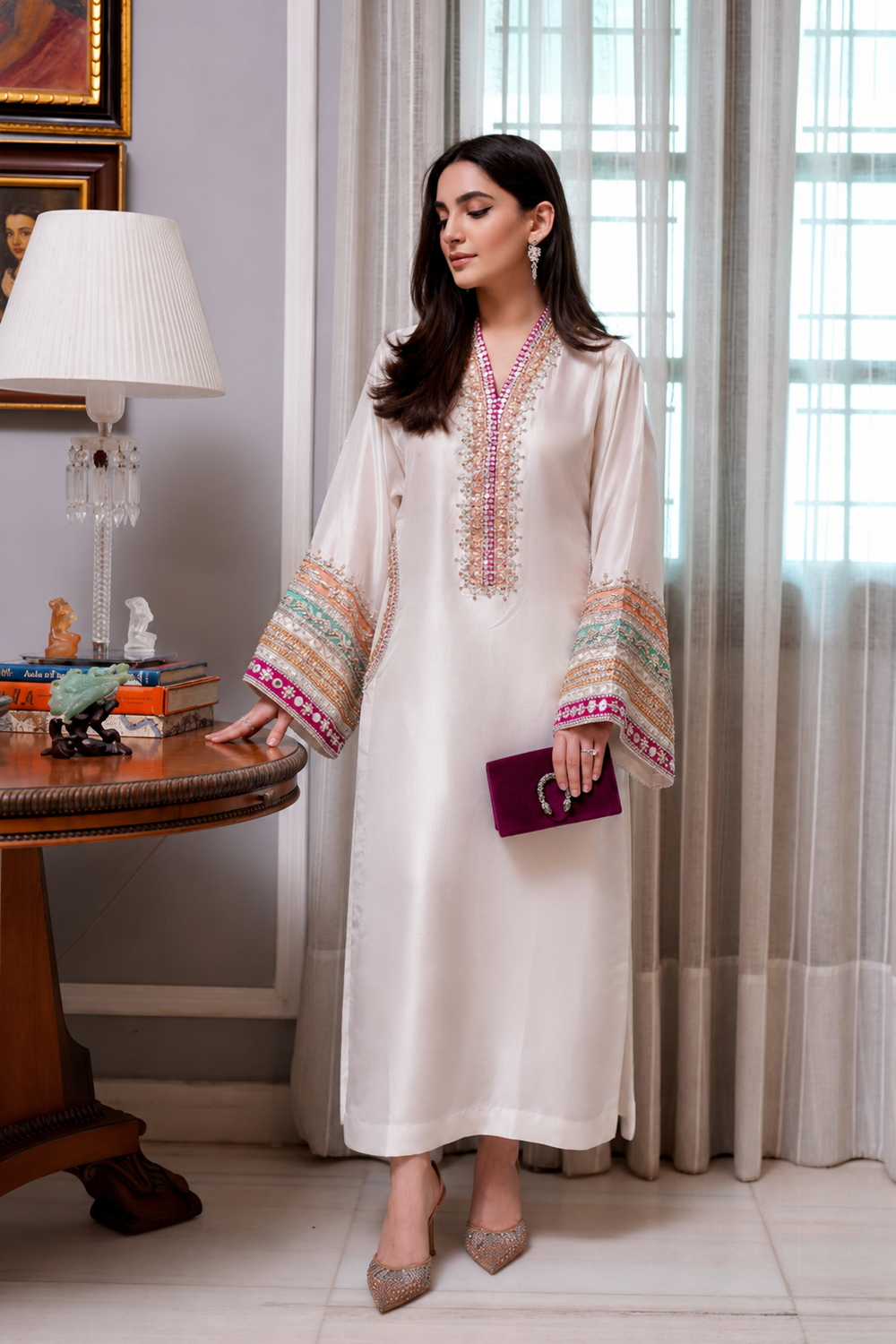 Luna Belle Ivory Kaftan