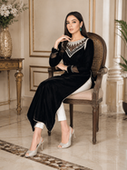 Midnight Bloom Velvet Kurta Set