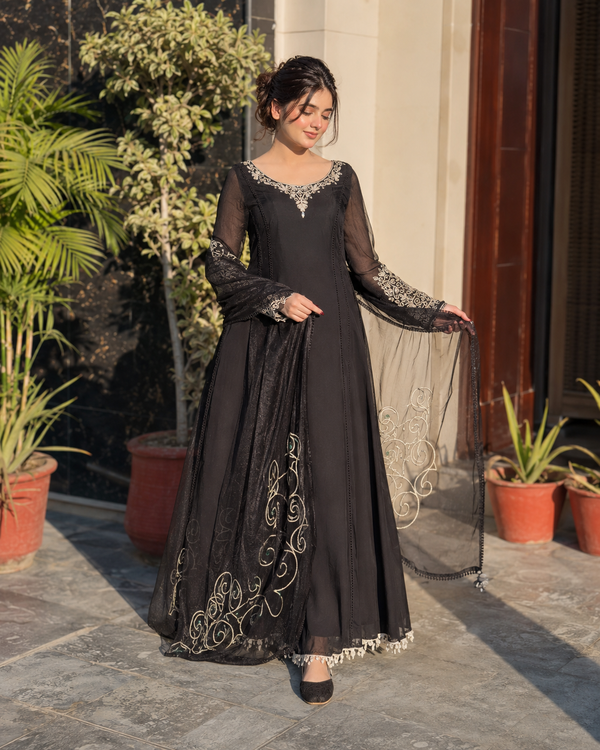 Midnight Zehra Crinkle Chiffon Set
