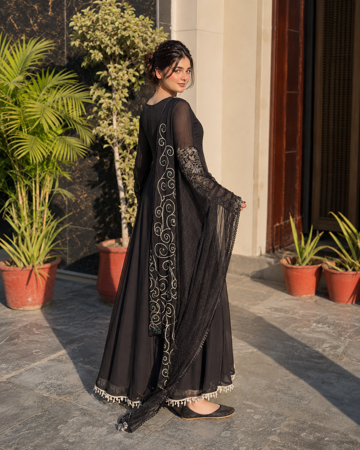 Midnight Zehra Crinkle Chiffon Set