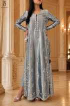 DESIGN CODE: Serena Silver Lamé TASSEL SILK